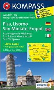 Carta escursionistica n. 2457. Pisa, Livorno, San Miniato, Empoli. Adatto a GPS. Digital map. DVD-ROM