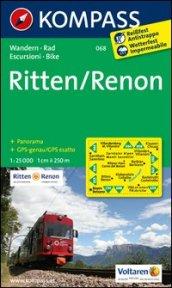 Carta escursionistica n. 068. Renon-Ritten. Adatto a GPS. DVD-ROM. Digital map