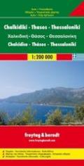 Freytag Berndt Autokarten, Chalkidiki - Thasos - Thessaloniki 1:200.000