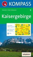 Carta escursionistica n. 9. Austria. Tirolo... Kaisergebirge 1:50.000.Adatto a GPS. DVD-ROM digital map