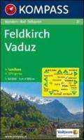 Carta escursionistica n. 21. Austria. Vorarlberg. Feldkirch-Vaduz 1:50.000. Adatto a GPS. DVD-ROM. Digital map