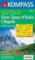 Carta escursionistica n. 669. Toscana, Umbria, Abruzzi. Gran Sasso d'Italia, L'Aquila 1:50.000