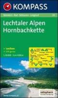 Carta escursionistica n. 24. Austria. Tirolo. Dall'Arlberg al massiccio del Wilder Kaiser. Lechtaler Alpen-Hornbachkette 1:50.000. Adatto a GPS. DVD-ROM digital map