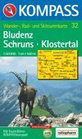 Carta escursionistica n. 32. Austria. Nei dintorni del lago di Costanza-Rund um den Bodensee. Bludenz, Schruns, Klostertal 1:50.000. Adatto a GPS. DVD-ROM digital ma