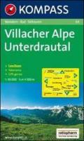 Carta escursionistica n. 64. Austria. Carinzia. Villacher Alpe, Untedrautal 1:50.000. Con carta panoramica. Adatto a GPS. DVD-ROM digital map