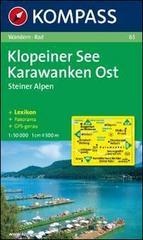 Carta escursionistica n. 65. Austria. Carinzia. Klopeiner See, Karawanken Ost 1:50.000. Con carta panoramica. Adatto a GPS. DVD-ROM digital map