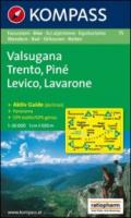 Carta escursionistica n. 75. Trentino, Veneto. Trento, Lévico, Lavarone 1:50.000