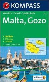 Carta escursionistica n. 235. Malta e isole Lipari. Malta, Gozo 1:25.000. Adatto a GPS. DVD-ROM. Digital map