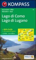 Carta escursionistica n. 91. Laghi settentrionali. Lago di Como, Lago di Lugano 1:50000