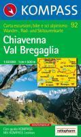 Carta escursionistica n. 92. Laghi settentrionali. Chiavenna, Val Beegaglia 1:50000