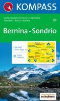 Carta escursionistica n. 93. Laghi settentrionali. Bernina, Sondrio 1:50000