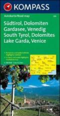 Carta automobilistica n. 259. Alto Adige, Dolomiti, Lago di Garda, Venezia-Südtirol, Dolomiten, Gardasee, Venedig 1:250.000. Ediz. bilingue