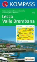 Carta escursionistica n. 105. Laghi settentrionali. Lecco, Valle Brembrana 1:50000