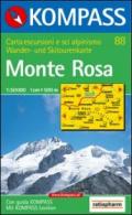 Carta escursionistica n. 88. Svizzera, Alpi occidentali. Monte Rosa 1:50.000