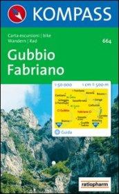 Carta escursionistica n. 664. Toscana, Umbria, Abruzzi. Gubbio, Fabriano 1:50.000