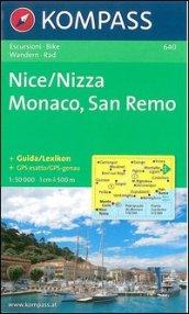 Carta escursionistica n. 640. Costa Azzurra, Liguria. Nizza, Monaco, San Remo 1:50.000