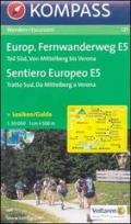 Carte per percorsi a lungo tragitto n. 121. Sentiero europeo E5 tratto sud 1:50.000. Ediz. bilingue