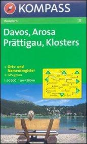 Carta escursionistica n. 113. Svizzera, Alpi occidentale. Davos, Arosa, Prättigau, Klosters 1:50.000. Adatto a GPS. Digital map. DVD-ROM