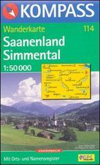 Carta escursionistica n. 114. Svizzera, Alpi occidentale. Saanenland, Simmental 1:50.000. Adatto a GPS. DVD-ROM. Digital map