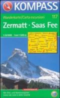 Carta escursionistica n. 117. Svizzera, Alpi occidentale. Zermatt, Saas Fee 1:50.000. Adatto a GPS. Digital map. DVD-ROM