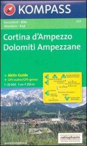 Carta escursionistica n. 617. Trentino, Veneto. Cortina d'Ampezzo, Dolomiti ampezzane 1:25000. Adatto a GPS. Digital map. DVD-ROM