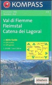 Carta escursionistica n. 618. Trentino, Veneto. Val di Fiemme, Catena di Lagorai 1:25000. Adatto a GPS. DVD-ROM. Digital map