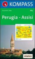 Carta escursionistica n. 663. Toscana, Umbria, Abruzzi. Perugia, Assisi 1:50.000