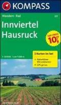 Carta escursionistica n. 201. Austria. Ad est delle Alpi. Vienna, Stiria... Innviertel, Hausruckwald 1:50.000 (set con due carte). Adatto a GPS. DVD-ROM digital map