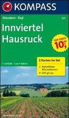 Carta escursionistica n. 201. Austria. Ad est delle Alpi. Vienna, Stiria... Innviertel, Hausruckwald 1:50.000 (set con due carte). Adatto a GPS. DVD-ROM digital map