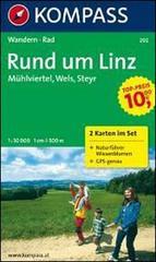 Carta escursionistica n. 202. Austria. Ad est delle Alpi. Vienna... Mühlviertel, Linz, Wels, Steyr 1:50.000 (set con due carte). Adatto a GPS. DVD-ROM digital map