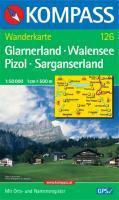 Carta escursionistica n. 126. Svizzera, Alpi occidentale. Glarnerland, Walensee 1:50.000. Adatto a GPS. DVD-ROM. Digital map