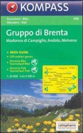 Carta escursionistica n. 688. Trentino, Veneto. Gruppo di Brenta, Madonna di Campiglio, Andalo, Molveno 1:25.000. Adatto a GPS. Digital map. DVD-ROM