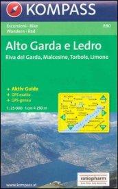 Carta escursionistica n. 690. Lago di Garda. Alto Garda e Ledro, Riva del Garda, Malcesine 1:25000. Adatto a GPS. Digital map. DVD-ROM