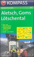 Carta escursionistica n. 122. Svizzera, Alpi occidentale. Aletsch, Goms, Lötschental 1:50.000. Adatto a GPS. DVD-ROM. Digital map