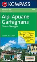 Carta escursionistica n. 646. Toscana, Umbria, Abruzzi. Alpi Apuane, Garfagnana, Carrara, Viareggio 1:50.000