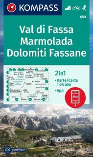 Val di Fassa, Marmolada, Dolomiti Fassane. Ediz. italiana e tedesca. Con carta escursionistica