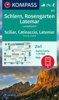 Schlern, Rosengarten, Latemar, Lavazéjoch. Ediz. italiana e tedesca. Con carta escursionistica