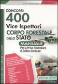 400 vice ispettori nel Corpo Forestale dello Stato. Manuale