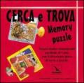 Cerca e trova. Memory puzzle. Scatola gioco