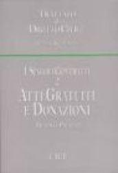 I singoli contratti. Atti gratuiti e donazioni