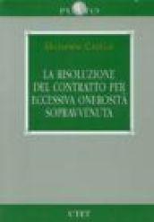 La risoluzione del contratto per eccessiva onerosità sopravvenuta