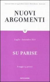 Nuovi argomenti (55): SU PARISE: 8 saggi e 4 poesie