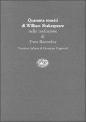 Quaranta sonetti di William Shakespeare