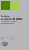 La verità della poesia. «Il meridiano» e altre prose