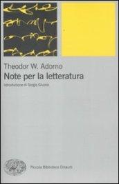 Note per la letteratura