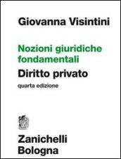 Nozioni giuridiche fondamentali. Diritto privato