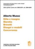 Commentario del Codice civile Scialoja-Branca. Art. 2563-2574 e art. 2584-2601. Ditta e insegna. Marchio. Brevetti. Disegni e modelli. Concorrenza