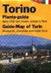 Torino. Pianta-guida della città con musei, chiese e fiere. Ediz. italiana e inglese