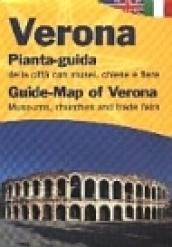 Verona. Pianta-guida della città con musei, chiese e fiere. Ediz. italiana e inglese