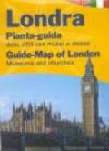 Londra. Pianta-guida della città con musei e chiese. Ediz. italiana e inglese